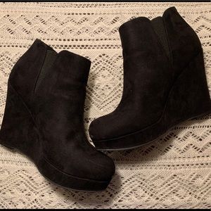 Black Suede Ankle Booties